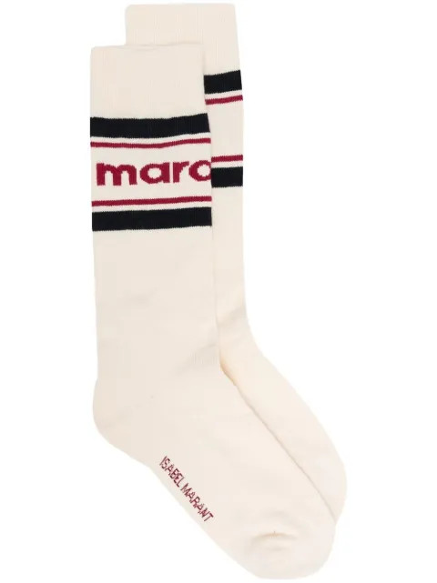 Isabel Marant Dona intarsia-knit Socks - Farfetch | Farfetch Global