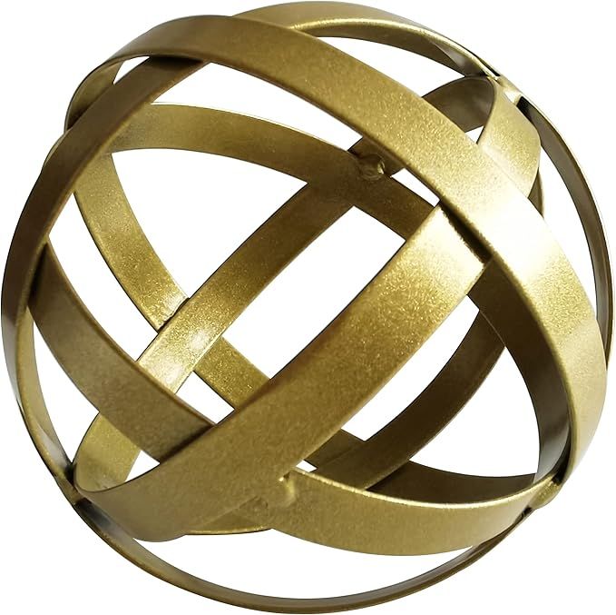 Decorative Sphere - Metal Band Sphere - Home Decor Accents - Tabletop Decorations for Living Room... | Amazon (US)