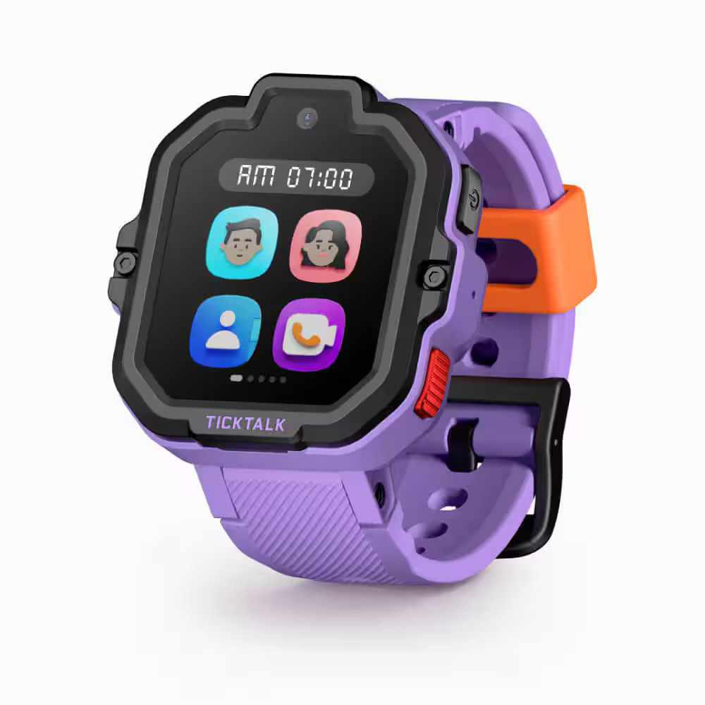 TickTalk - 5 Kids Smartwatch with Voice & Video Call, Text, GPS, SOS & School Mode - T-Mobile - Purple - (2025) | Best Buy U.S.