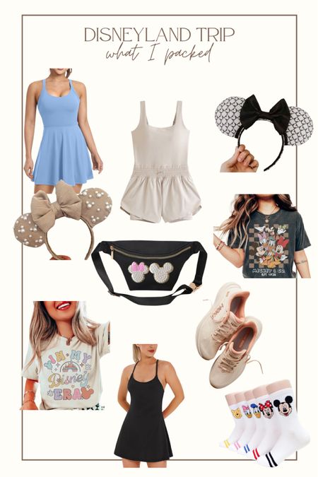 What I packed for Disneyland! The tennis dresses are so comfortable and the perfect everyday summer outfit! 
Minnie ears
Disneyland
Disney world

#LTKTravel #LTKFamily #LTKSaleAlert