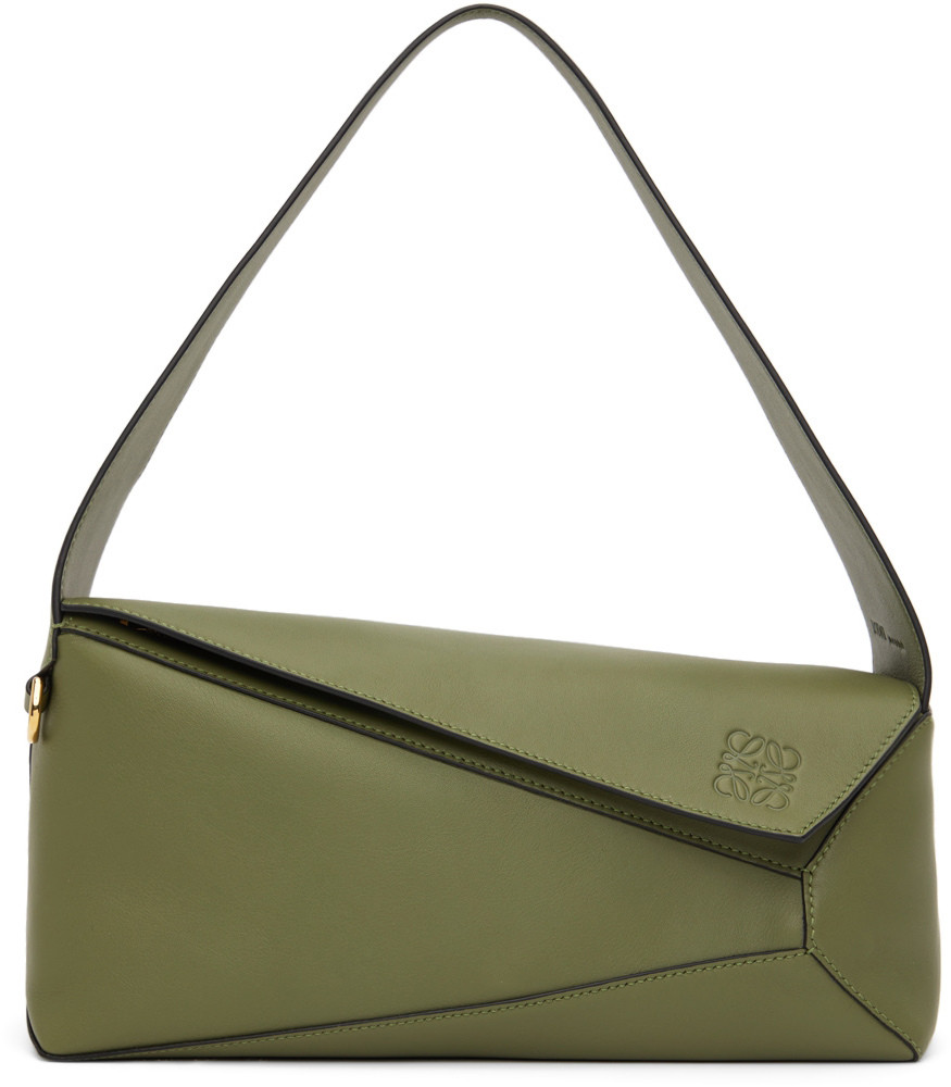 Khaki Puzzle Shoulder Bag | SSENSE