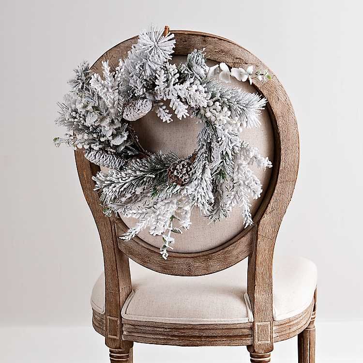 New!White Frosted Pine Cone Mini Wreath | Kirkland's Home