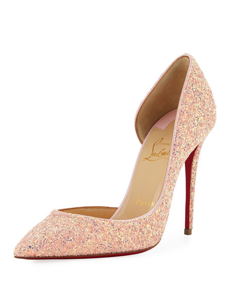Iriza Glittered Red Sole Pump | Neiman Marcus