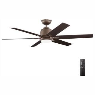 Home Decorators Collection Kensgrove 54 in. Integrated LED Indoor Espresso Bronze Ceiling Fan wit... | The Home Depot