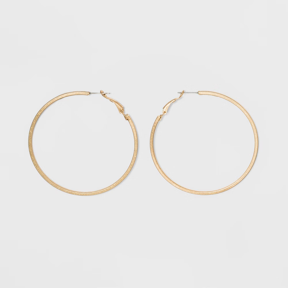 Thick Circle Hoop Earrings - Universal Thread Gold | Target