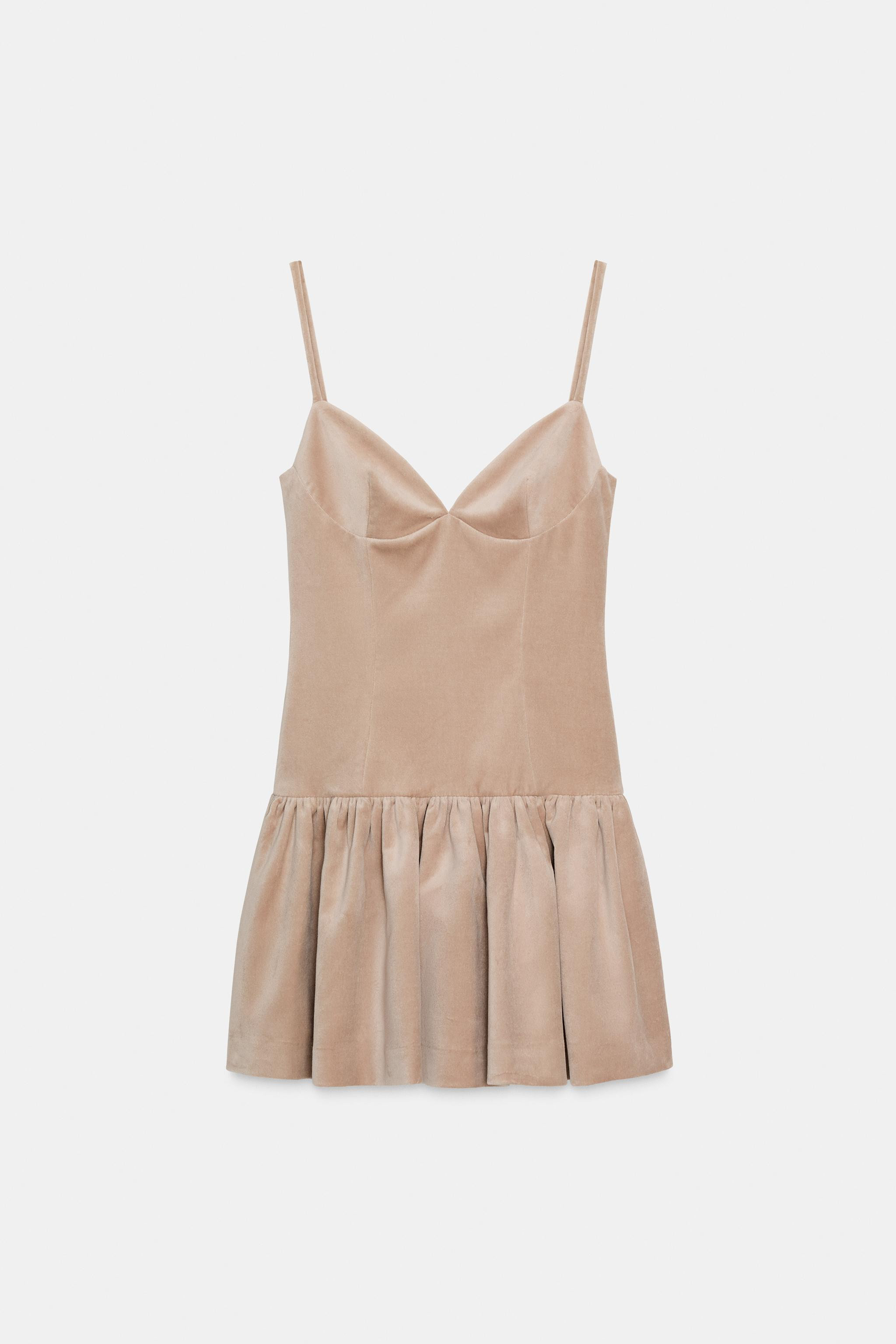 SHORT VOLUMINOUS STRAPPY DRESS | Zara US