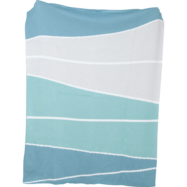 Eco Poly Catamaran Throw, Aqua/Mint | Maisonette