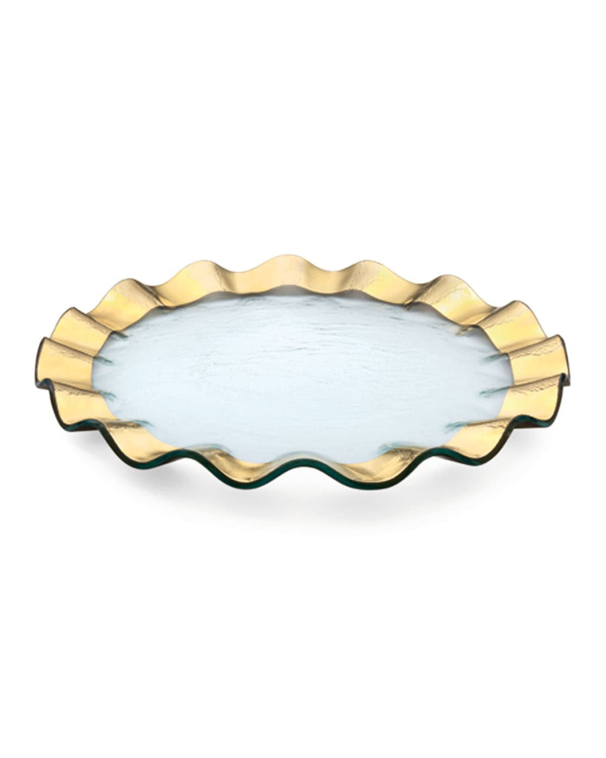 Ruffle 13" Gold Buffet Plate | Neiman Marcus