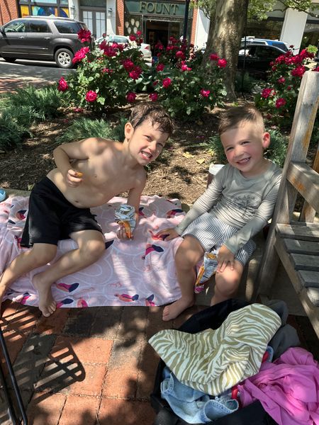 Easton’s swim trunks 
Size 4-5
Toddler boy rash guard
Toddler boy swim trunks
Bucket hat 
Rylee & Cru 


#LTKFind #LTKfamily #LTKswim