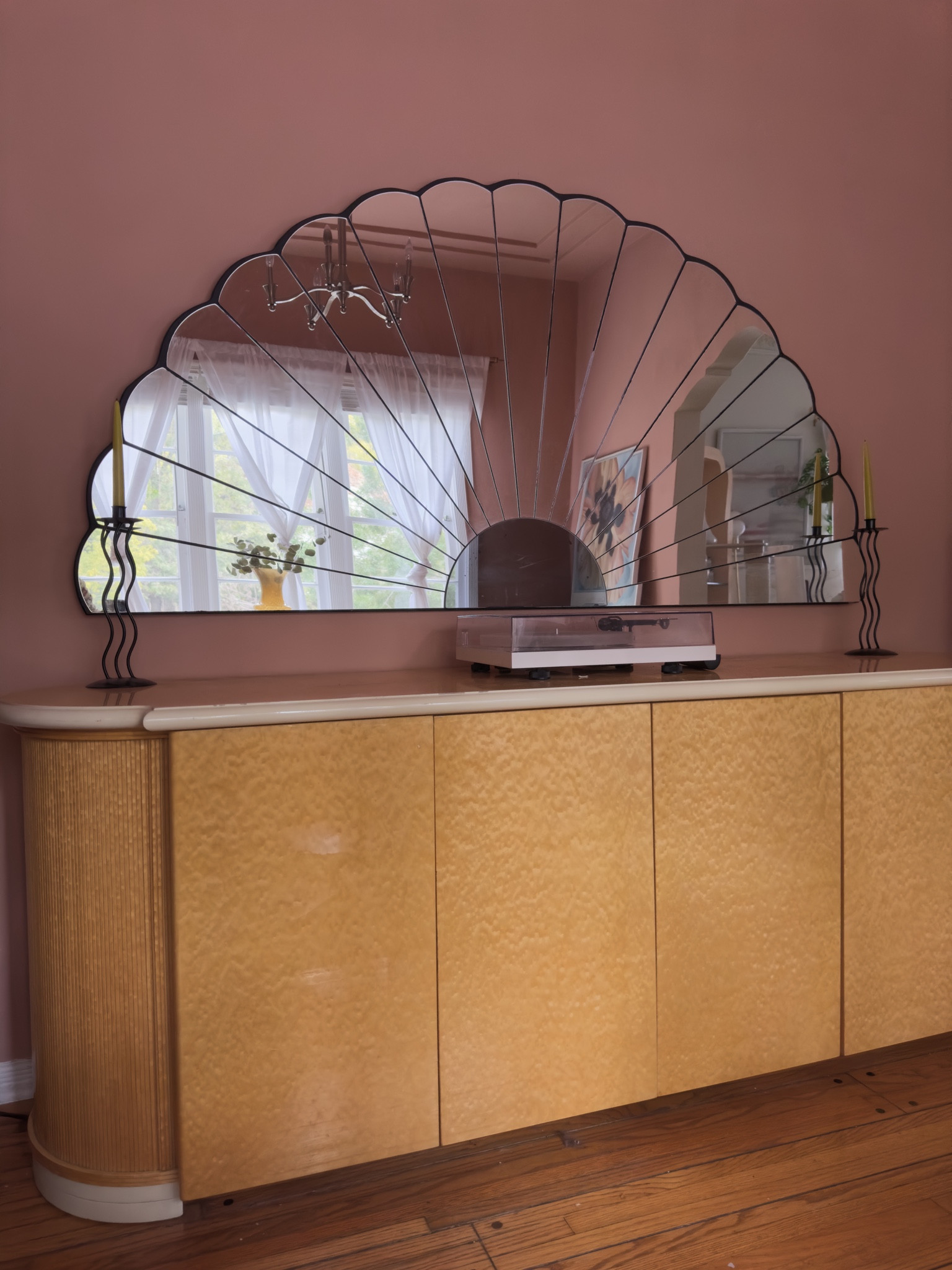 Art deco dining room mirror set up with record player 

#LTKstyletip #LTKFind #LTKhome