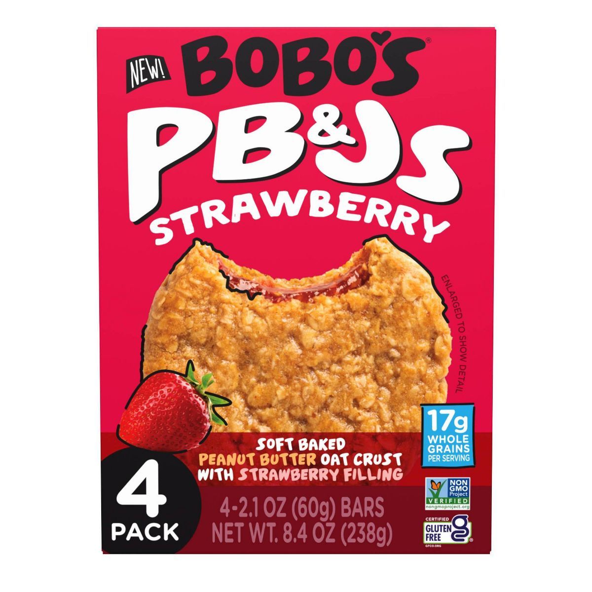 Bobo's PB&Js Strawberry Oat Bars - 8.4oz/4ct | Target
