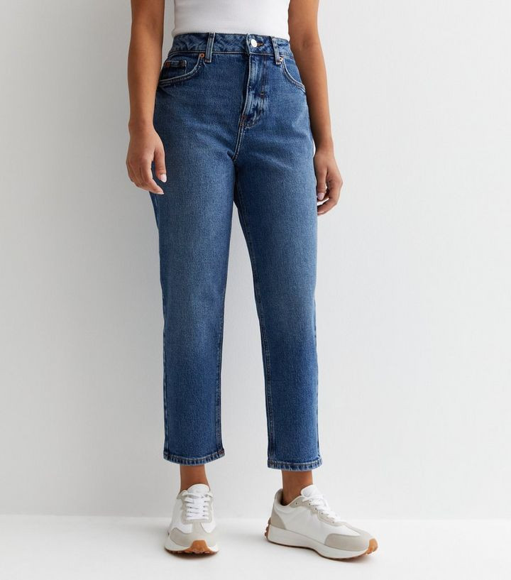Petite Blue Waist Enhance Tori Mom Jeans | New Look | New Look (UK)