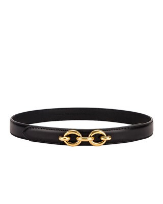 Saint Laurent Maillon Belt in Nero | FWRD | FWRD 