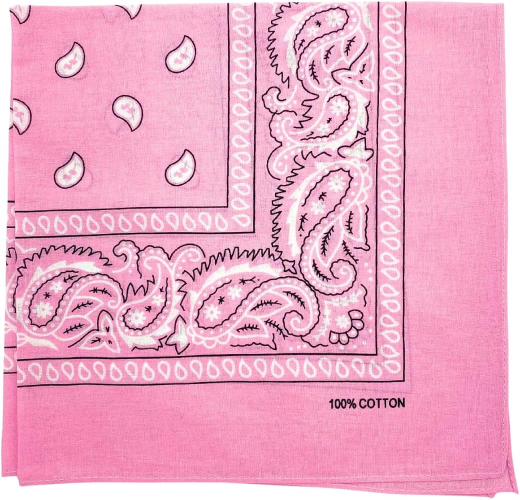 MDSTYLE 100% Cotton Bandana for Men & Women 22" x 22" Paisley Pattern Handkerchief Headband Scarf | Amazon (US)