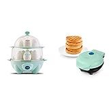 Dash Deluxe Rapid Egg Cooker, Aqua & DMW001AQ Mini Maker for Individual Waffles, Hash Browns, Keto C | Amazon (US)