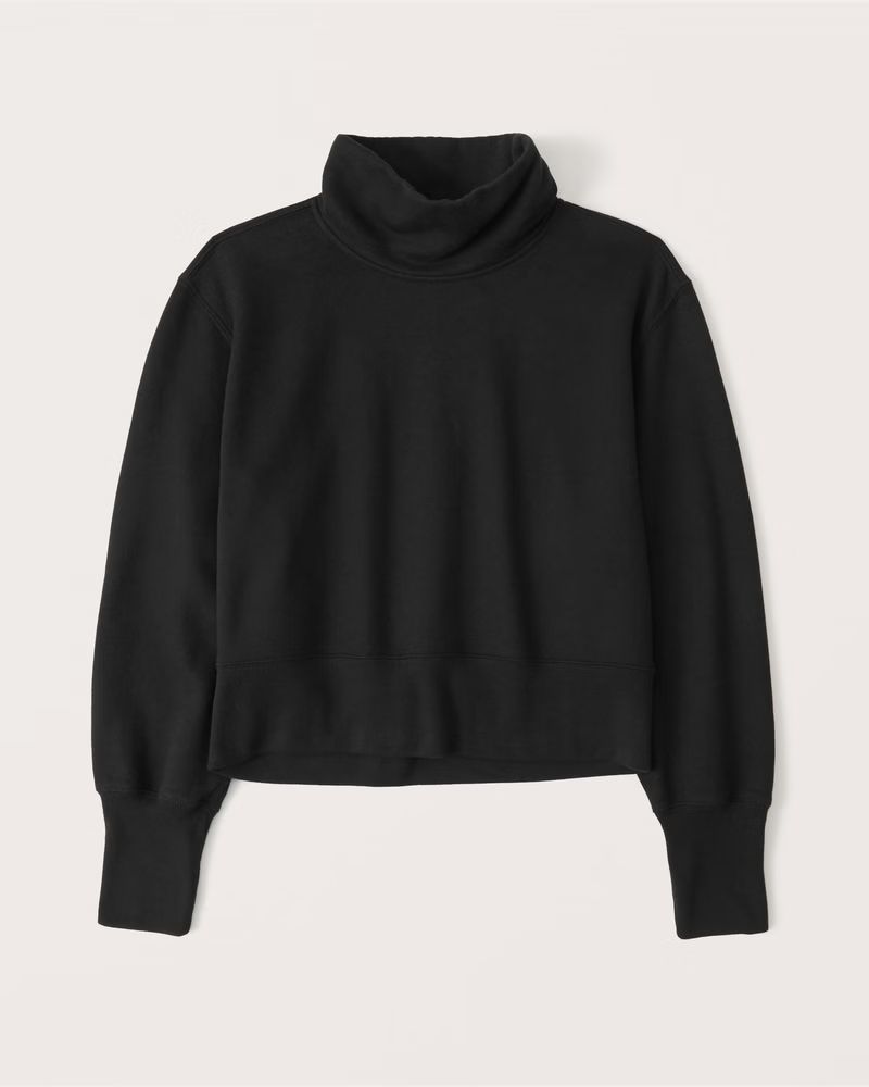 Abercrombie & Fitch Women's Wedge Turtleneck Sweatshirt in Black - Size XL | Abercrombie & Fitch (US)