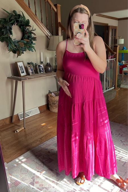 This tiered maxi dress from Amazon is perfect for a growing bump or no bump at all! Wearing a size large. TTS  

#LTKbump
