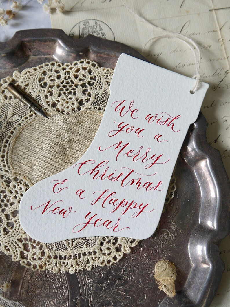 Personalised Christmas Decoration Stocking Gift Tags Labels - Etsy | Etsy (US)