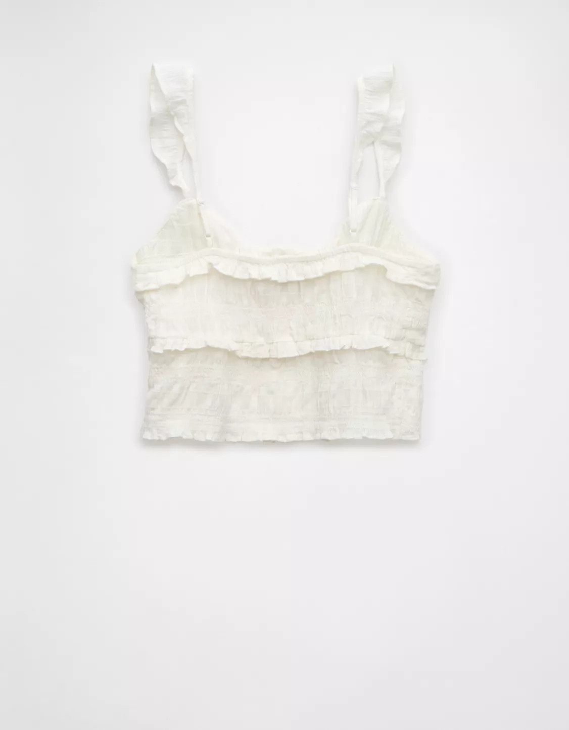 AE Smocked Ruffle Tank Top | American Eagle Outfitters (US & CA)