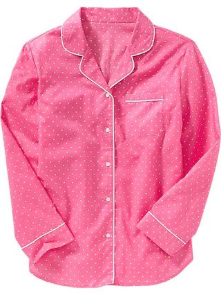 Womens Polka Dot PJ Tops Size L - Pink dots | Old Navy US