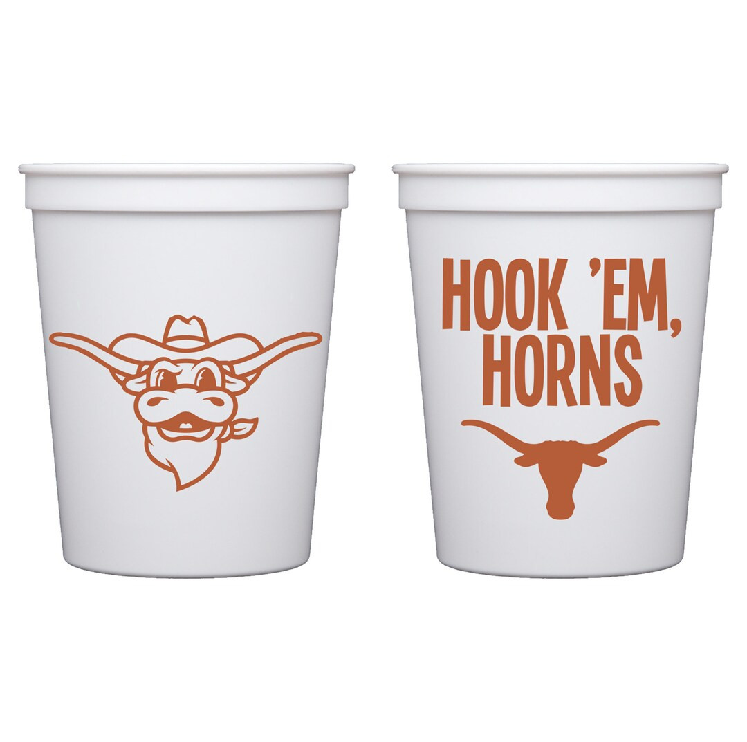 University of Texas - Austin Logo/hook 'em Horns {plastic Stadium Cup 10 Pack} - Etsy | Etsy (US)
