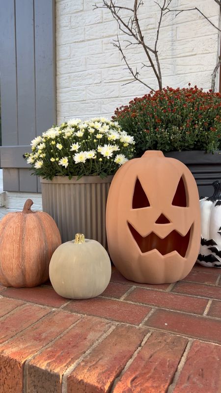 I painted this plastic pumpkin to look like the expensive and sold out terracotta pumpkins from Pottery Barn. It even comes with a bulb so you can light it up at night!  Faux Terracotta Pumpkin | ceramic pumpkin | faux pumpkin | pumpkin decor | acrylic paint | light up pumpkin | craft supplies | walmart | Michael’s 

#LTKSeasonal #LTKHalloween #LTKunder50