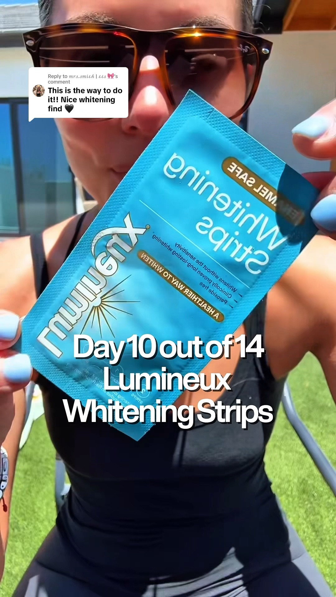 I don’t whiten my teeth on a strict schedule — I just do it when I feel like I need it. Right now I’m on day 10 of 14 with the Lumineux whitening strips and my teeth are looking so good. 🦷✨ 

Obsessed with how gentle these are and the results speak for themselves. Almost done with my 2 week run! 🤍

#teetwhitening #lumineux #lumineuxwhiteningstrips #teethwhiteningstrips #whiteteeth #oralcare #oralhealth #cleanbeauty #smilecare #teethtok #beforeandafter #whitening #sensitiveteeth #naturalteethwhitening #dentaltok

#LTKselfcare #LTKmorningroutine #LTKBeauty