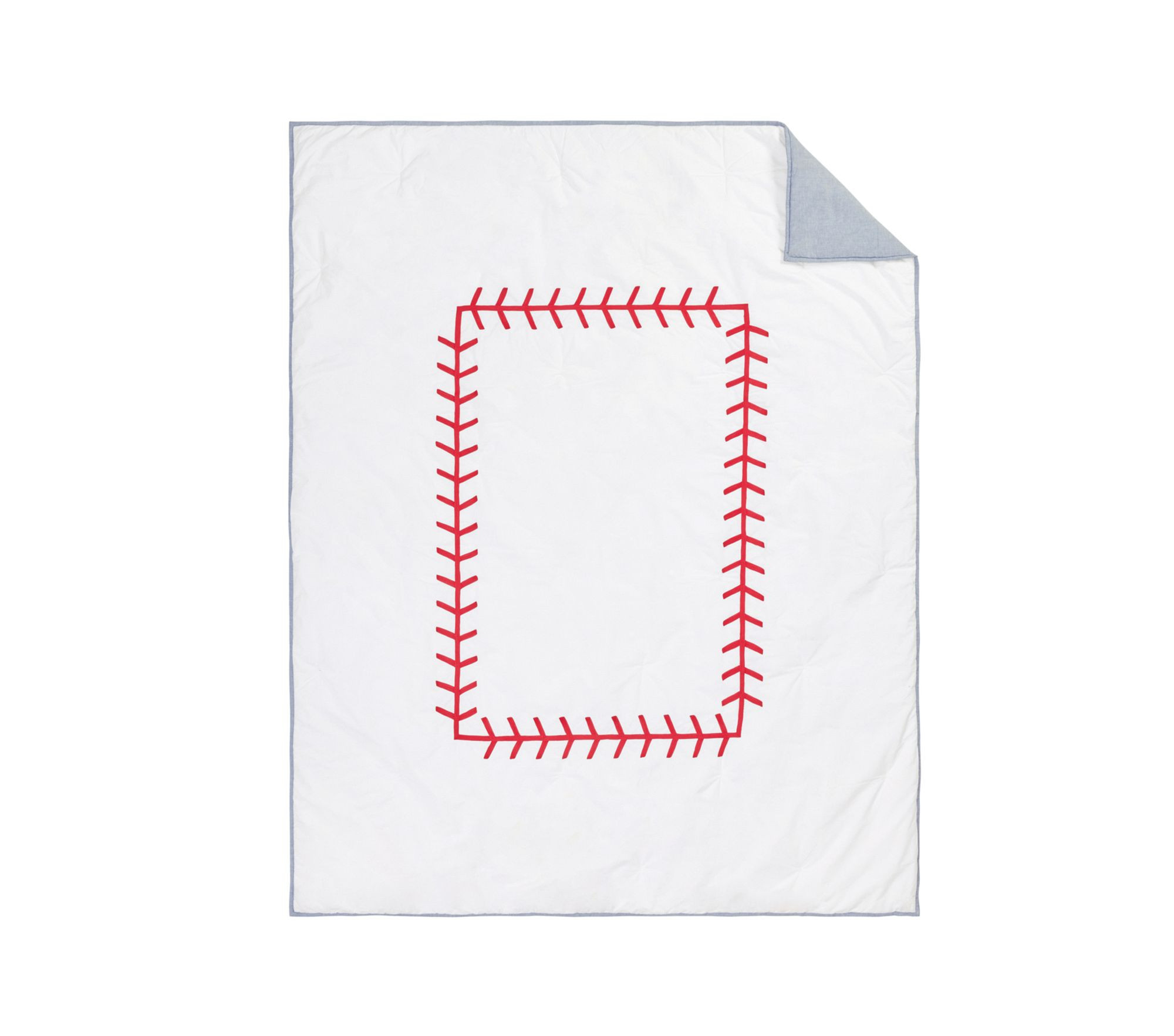 Baseball Stitch Comforter & Shams | Pottery Barn Kids