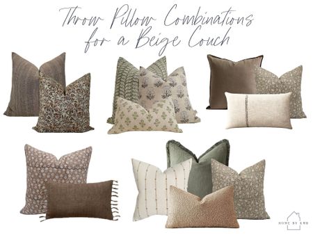Throw pillow combinations for a beige couch! 

#LTKhome