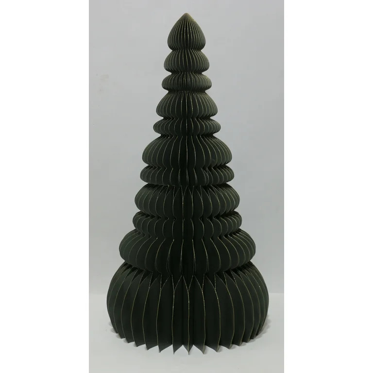 Honeycomb Paper Tree Christmas Decoration, Green, 35", by Holiday Time | Walmart (US)