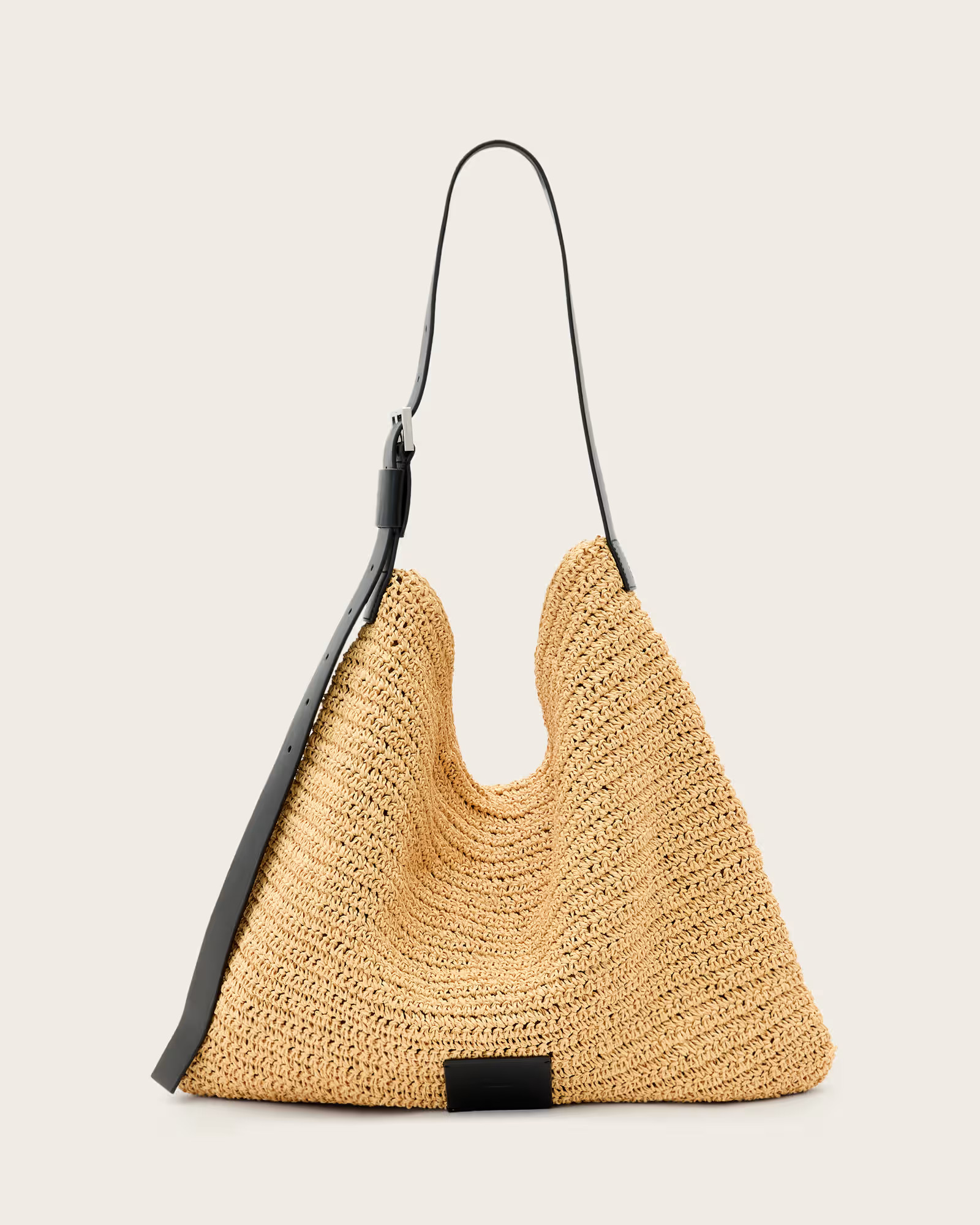 Asha Woven Straw Hobo Shoulder Bag Natural | ALLSAINTS US | AllSaints US