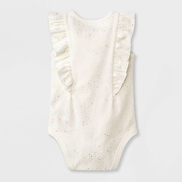 Baby Girls' Ruffle Short Sleeve Bodysuit - Cat & Jack™ Cream | Target