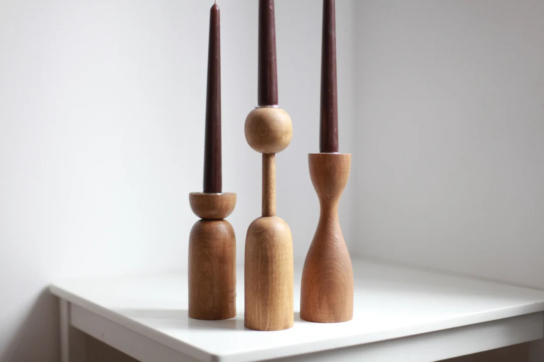 Candlesticks Set of 3 Scandinavian Home Japanese Decor Rustic - Etsy | Etsy (US)