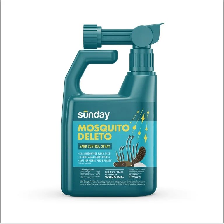 Sunday Mosquito Deleto 5,000 Sq. Ft. Plant-Based Bug Control Spray & Repellent 32 oz. | Walmart (US)