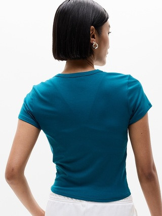 Signature Rib Crop Tee | Athleta