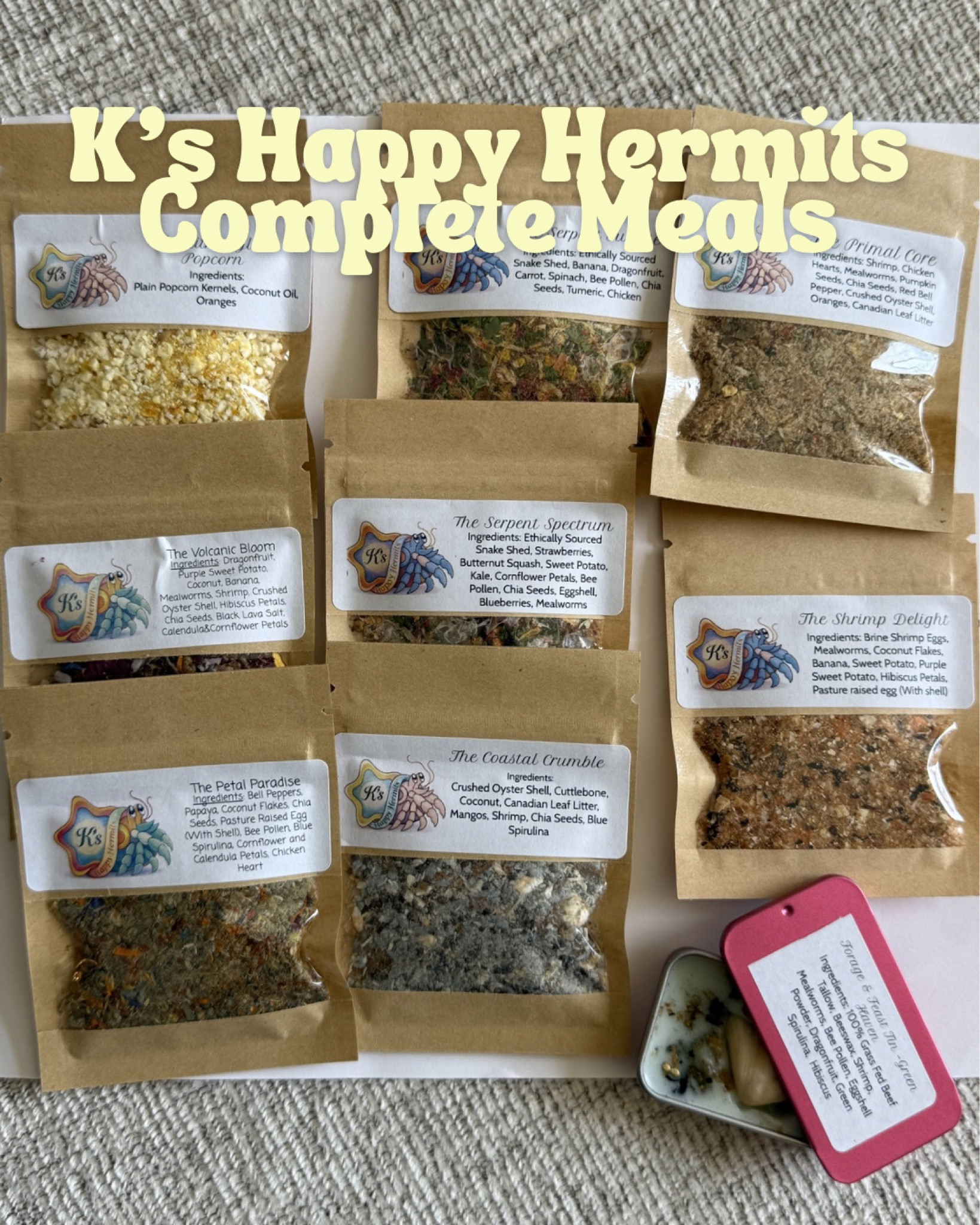 K’s Happy Hermits Complete Meals for hermit crabs