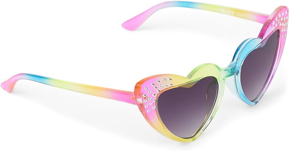 The Children's Place and Toddler Fashion Sunglasses, Bejewled Heart Frame, 2-4 Years | Amazon (US)
