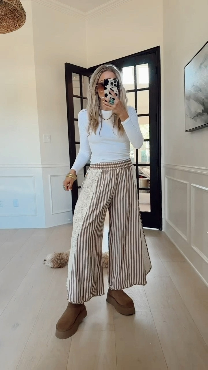 Amazon is killing the pants game! These free people lookalikes are pure perfection. I just might need to add another pair to my cart 🙊

Wearing my tts in both (small)🤍

📍Where to wear: dates, anniversary, girls brunch, weekend outings, sporting events, work // office , travel day, road trips, flights, target, shopping days, meetings, beach , pool, resort, workout, running errands, church. 

Ootd, outfit Inspo, fashion finds, trending, cozy, casual outfits, modest outfit, classy casual, look for less, fall fashion 2025, free people, designer, girly, chic, trendy, elevated basics, everyday style, fall wear, fall fashion, fall style, fall ootd, Ugg season, fall style edit, LTK outfit inspo, Amazon fall fashion, Walmart Fall fashion, designer inspired looks, Target fashion, Target finds.

#LTKShoeCrush #LTKFindsUnder50 #LTKStyleTip