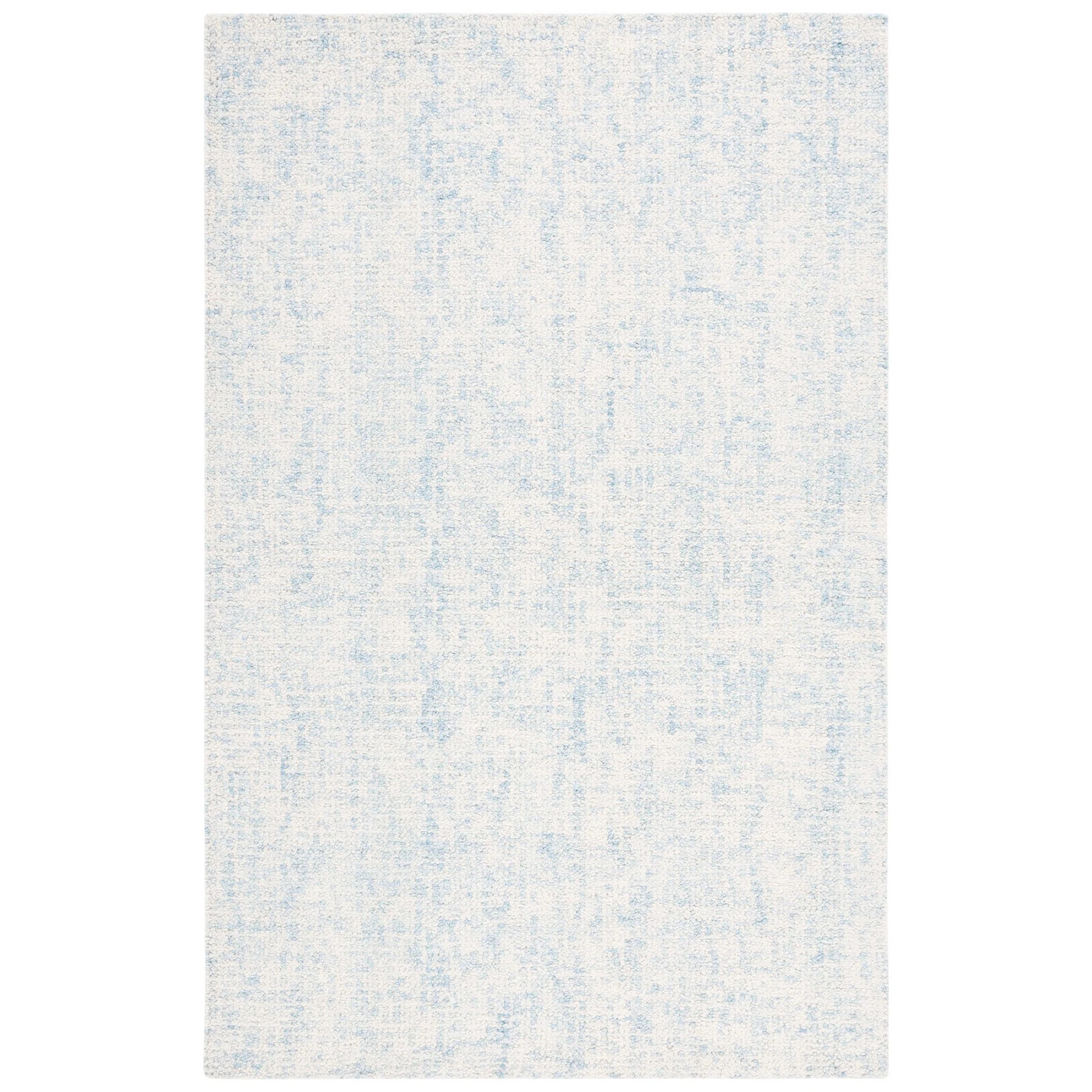 Fredi Abstract Hand Tufted Wool/Cotton Area Rug in Light Blue/Ivory | Wayfair North America