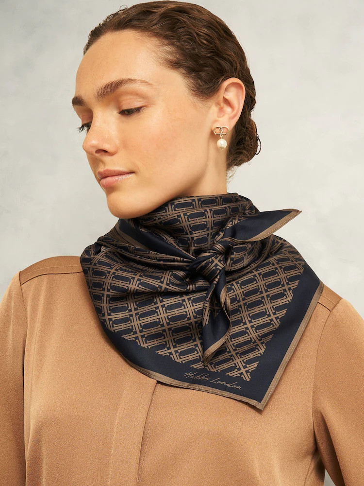 Buy Hobbs Blue Bria Silk Scarf from Next United Arab Emirates | Next UAE