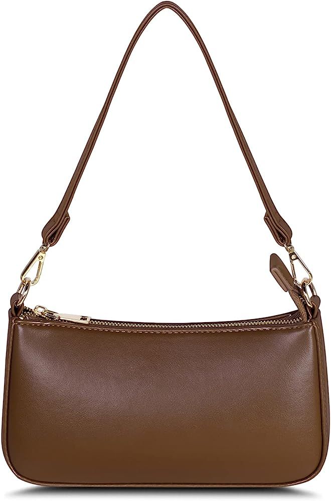 NIUEIMEE ZHOU Shoulder Bag for Women Retro Vegan Leather Classic Clutch Tote HandBags Purses with... | Amazon (US)