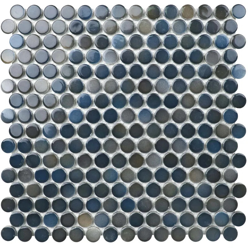 Value Series 0.8" x 0.8" Porcelain Penny Round Mosaic Wall & Floor Tile | Wayfair North America