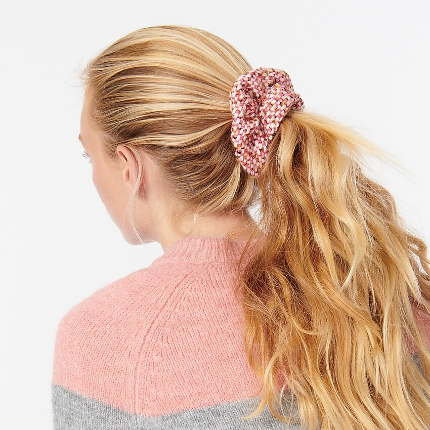 Wide scrunchie in tweed | J. Crew US