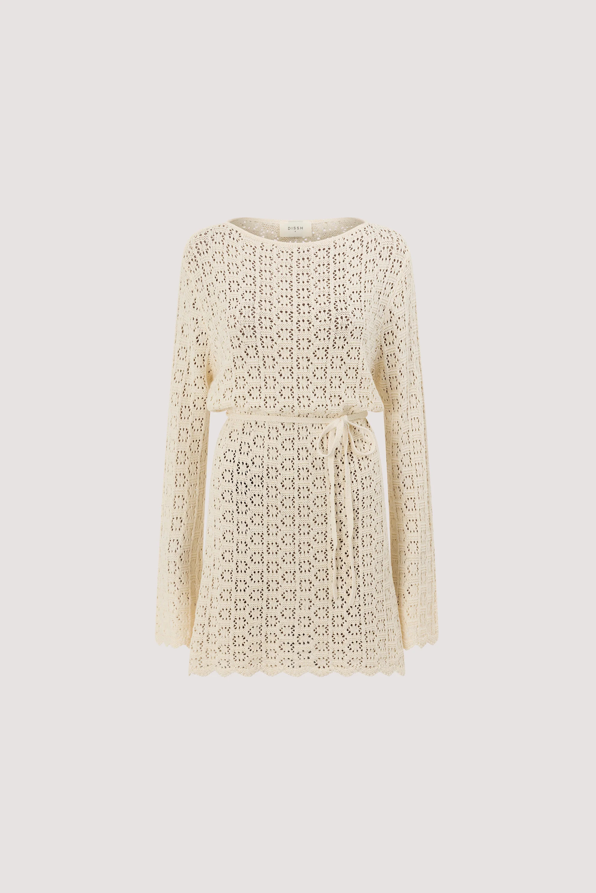 KEIRA NATURAL LS KNIT MINI DRESS | DISSH