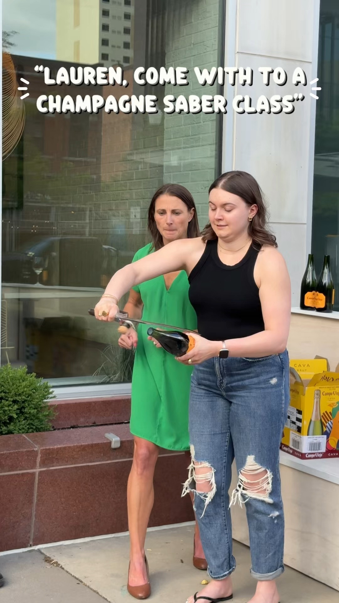 POV you take a champagne saber class 😂 me and a bottle of bubbles will always be an elite combo 🍾

#champagnesabering #poppingbottles #champagne #champagnesaber

#LTKootd #LTKdayinmylife #LTKstorytime