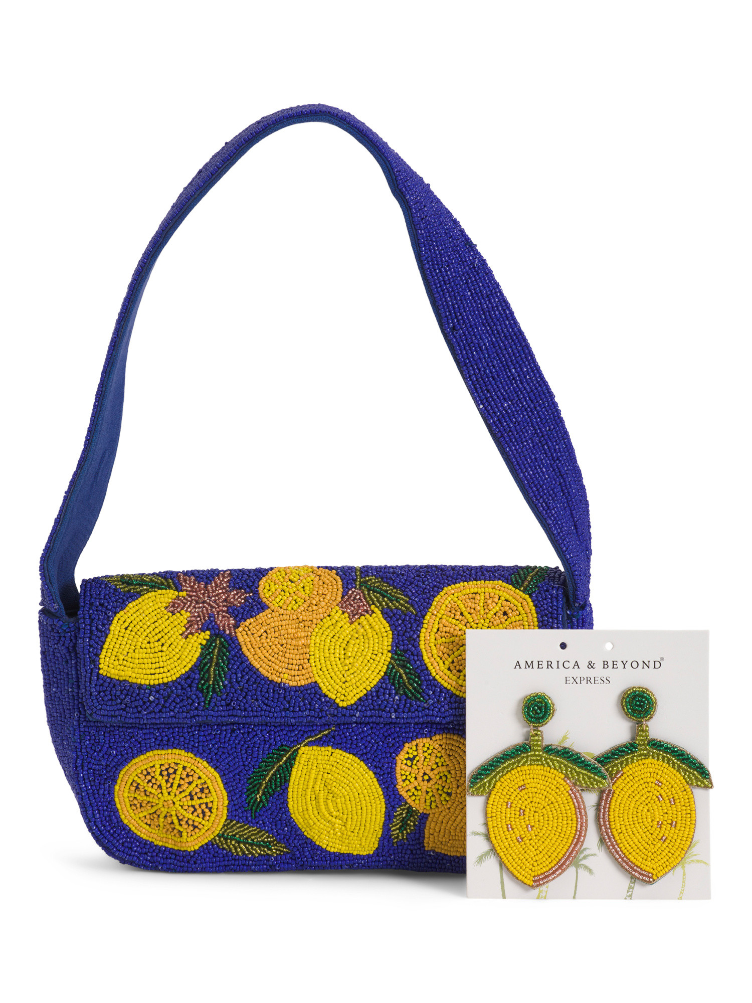 Lemon Beaded Shoulder Bag | TJ Maxx