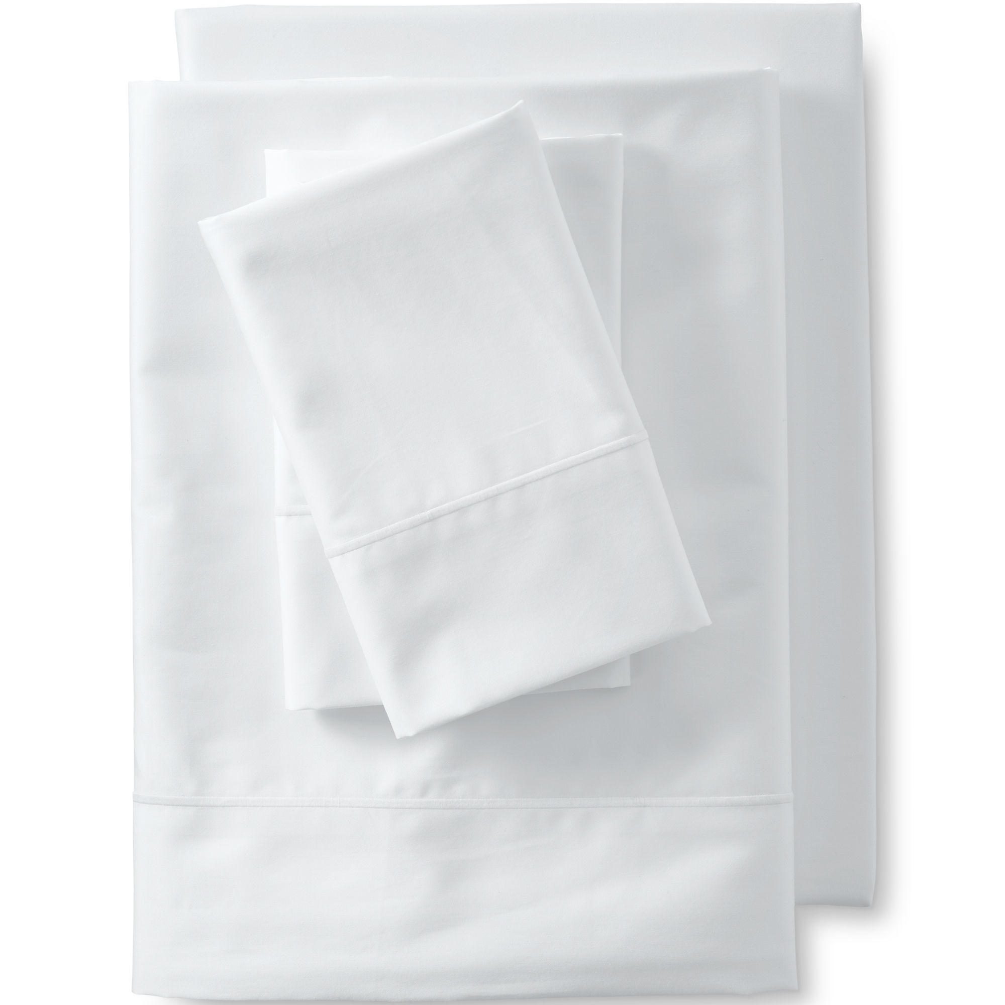 400 Thread Count Premium Supima Cotton No Iron Sateen Bed Sheet Set | Lands' End (US)