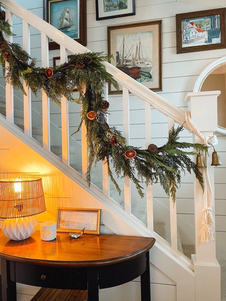 Last year we embellished our faux cedar garland with dried oranges and more! Link in our supplies below and you can see more details on the blog (search the inspired room how to make a garland full).

#LTKHoliday #LTKhome #LTKSeasonal