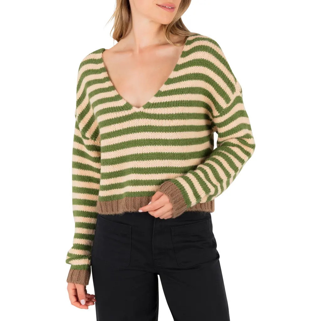 Hurley Campfire V-Neck Sweater in Kale at Nordstrom, Size X-Small | Nordstrom