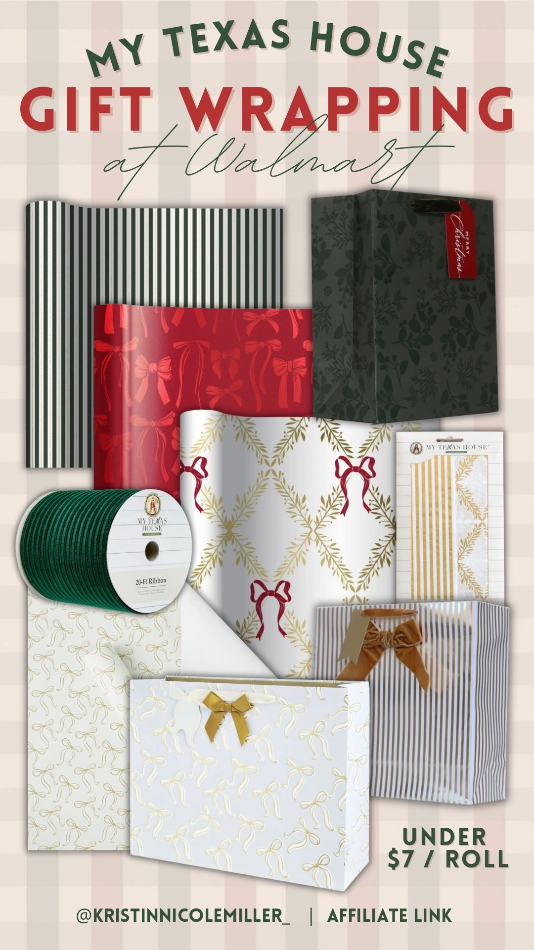 The cutest holiday wrapping from my Texas house at Walmart! So many adorable styles and so affordable.

Seasonal home, bows, decorations, 
Coquette, ribbon, gift bags, gift, wrapping paper heavyweight paper, Christmas holidays

#LTKmomlife #LTKGiftGuide #LTKHoliday
